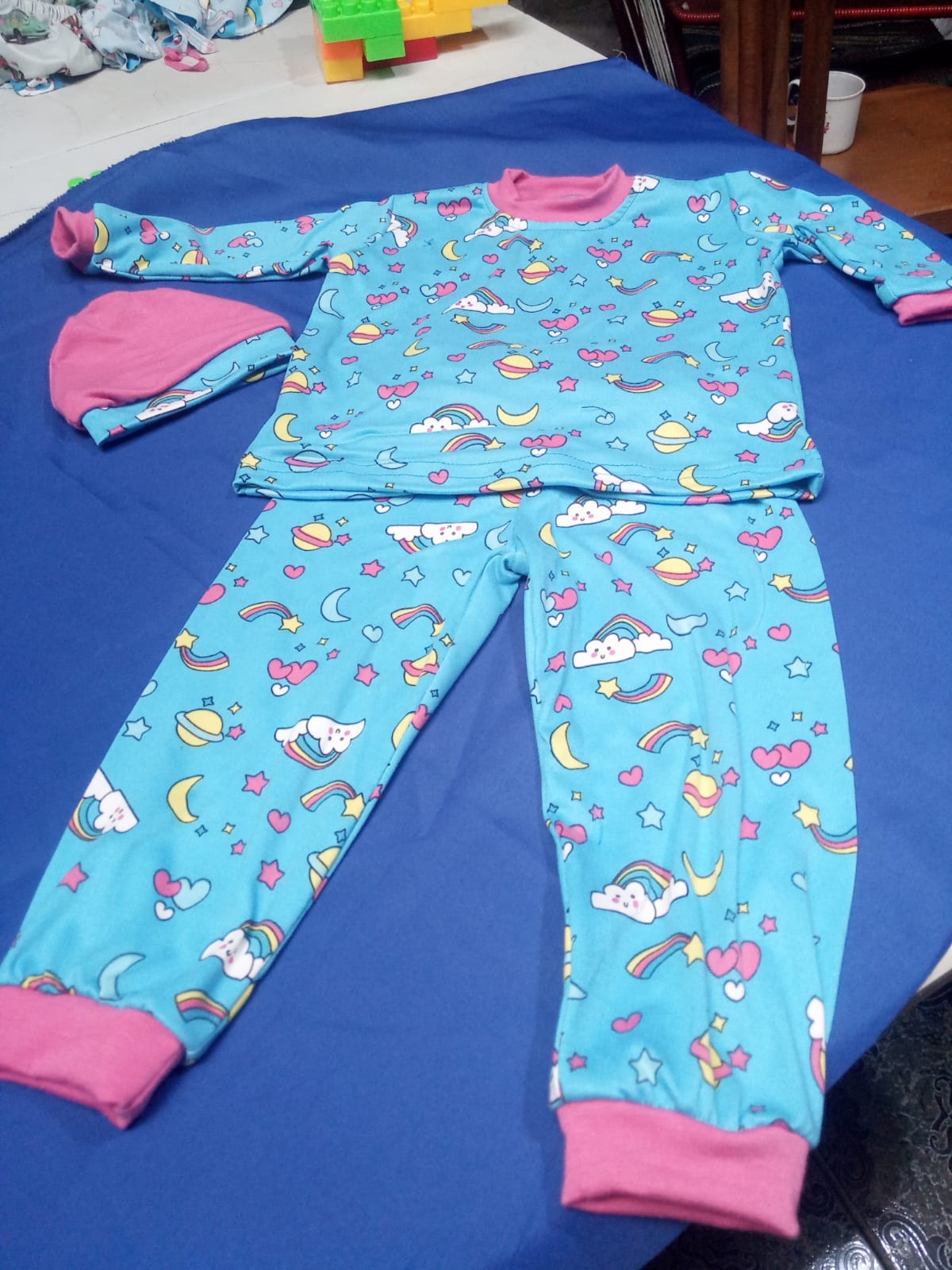 Pijama Niña Celeste